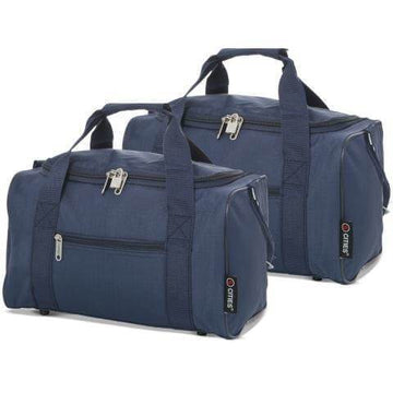 5 Cities (40x20x25cm) Hand Luggage Holdall Flight Bag (x2 Set) - Packed Direct UK
